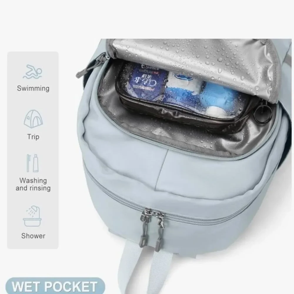 Gym Backpack Waterproof separate shoe compartment Large 35L Multipockets NWT